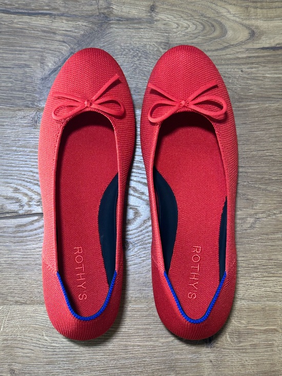 Rothy's Shoes - Rothy's Glamour Red Ballet Flats with Bow 9M